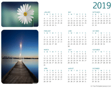 2019 photo calendar
