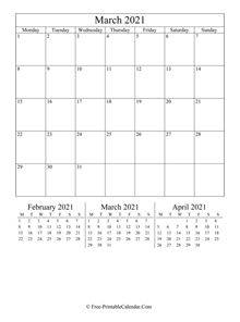 2021 calendar march portrait