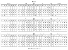 2022 landscape calendar