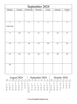 2024 calendar september vertical layout