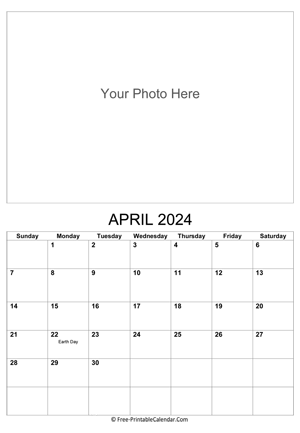 april 2024 photo calendar