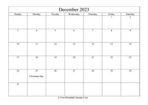 december 2023 calendar printable holidays