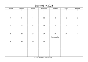 december 2025 calendar printable with holidays