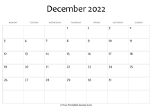 editable 2022 december calendar