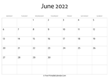 editable 2022 june calendar