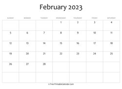 editable 2023 february calendar