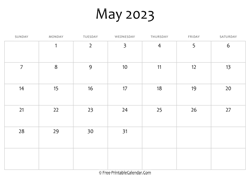 editable 2023 may calendar