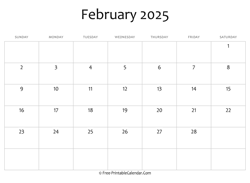 editable 2025 february calendar