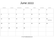 june 2022 calendar printable holidays