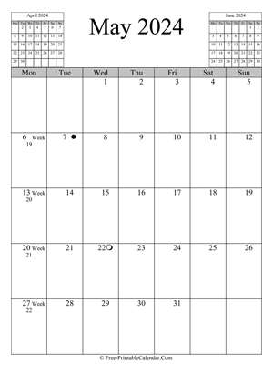 may 2024 calendar vertical