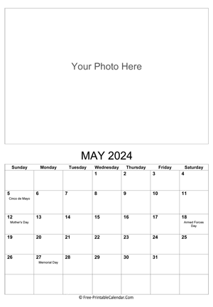 may 2024 photo calendar