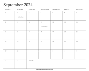 printable september calendar 2024 holidays